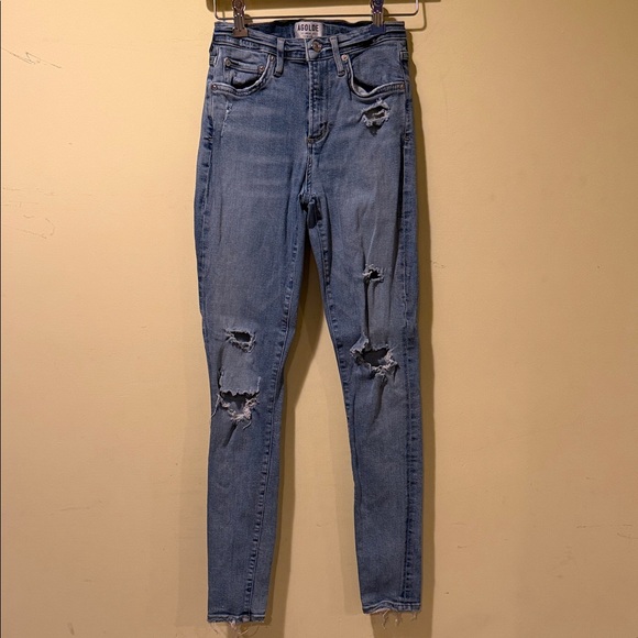 Agolde Denim - Women's Agolde Distressed Ripped Sophie Skinny Jeans A003-B-843